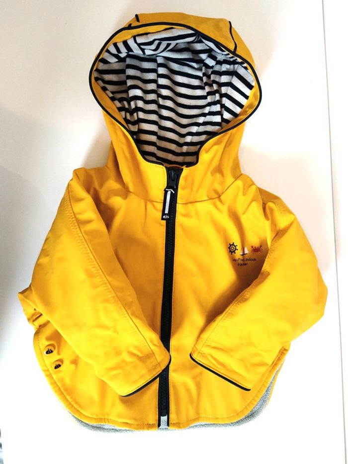 Ciré marin pour bébé avec capuche et doublure 100% coton - photo numéro 2