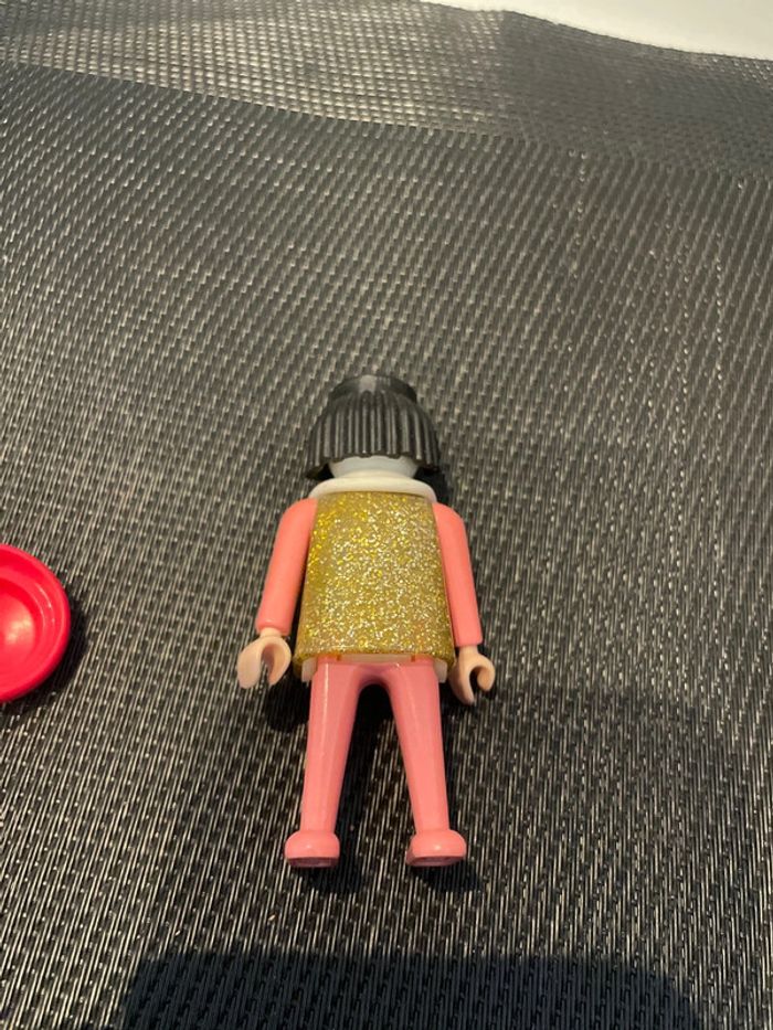 Playmobil figurine clown cirque Romani vintage veste dorée habits roses - photo numéro 4