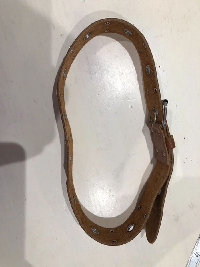 Ceinture cuir taille 30/75 Croûte de cuir  Made in - photo numéro 2
