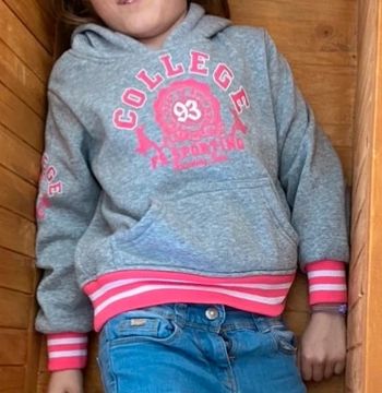 Pull à capuche gris - taille 4 ans