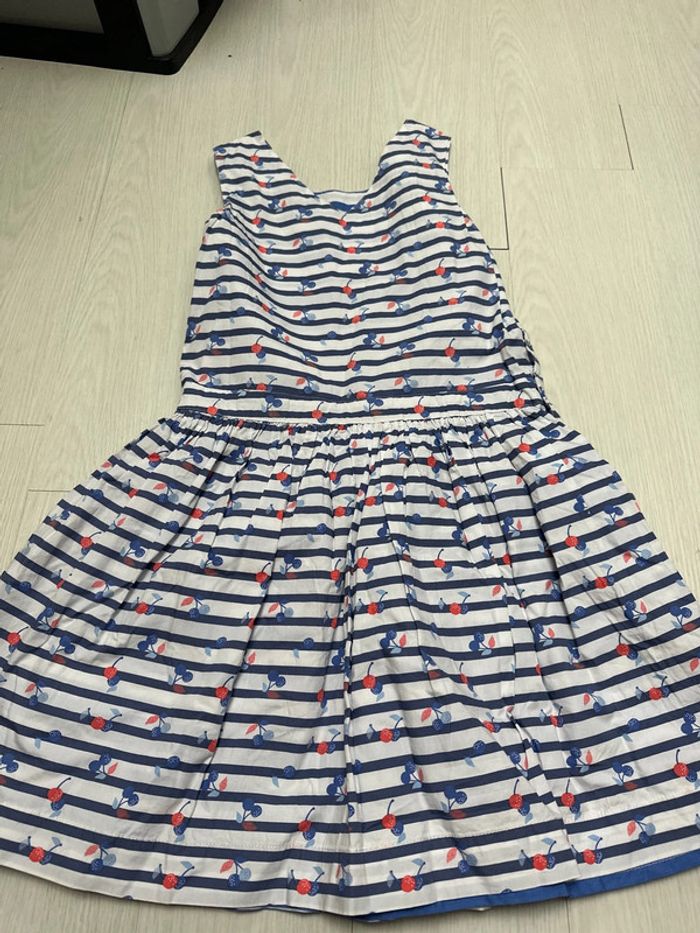 Robe réversible, blanc, rayé bleu Okaïdi, 10 ans - photo numéro 2