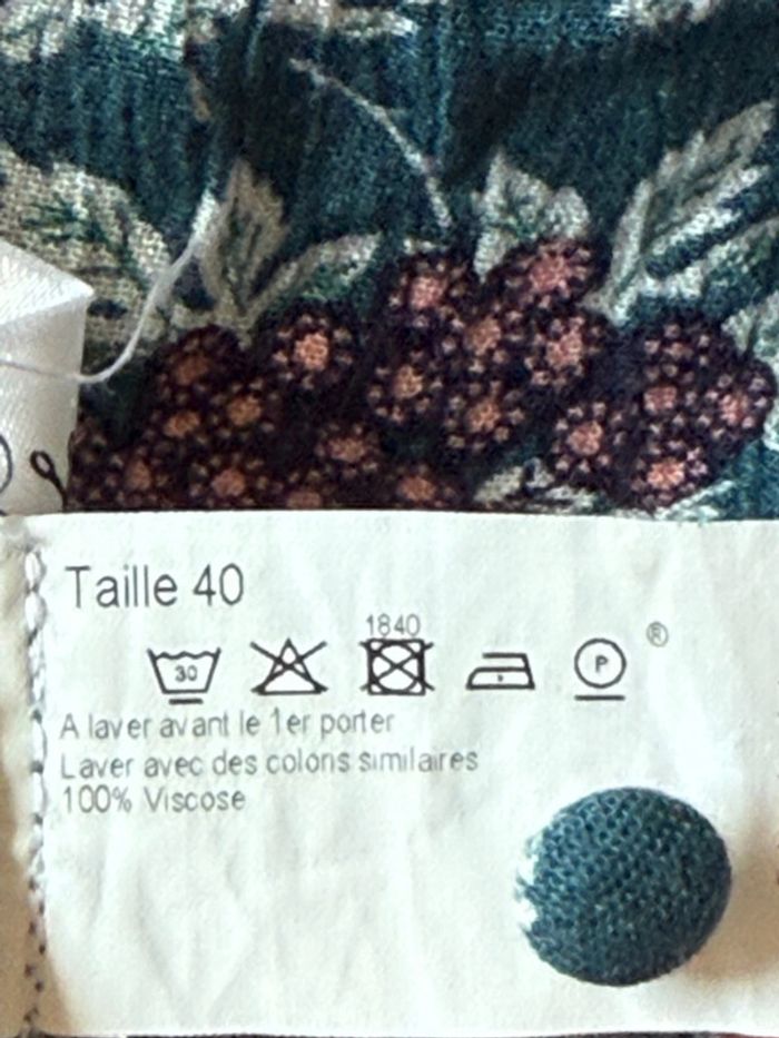 Superbe Blouse fluide en viscose fleurie neuve Monoprix 🌸 40 42 - photo numéro 10