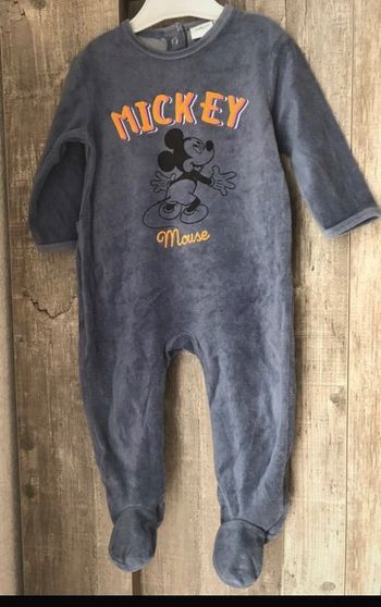 Pyjama grenouillère Mickey gris 18 mois garçon Disney