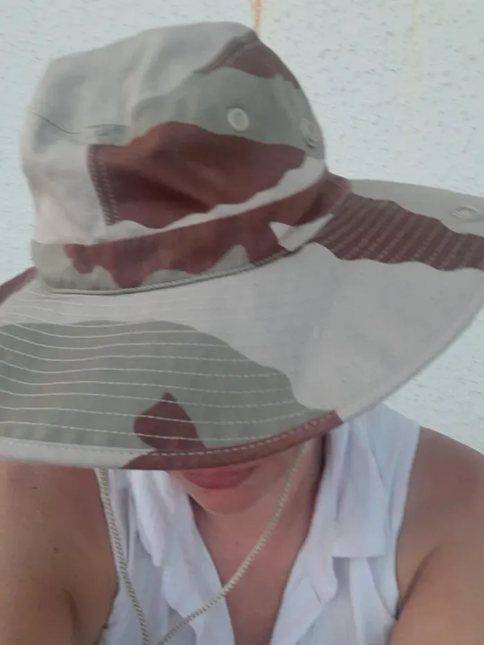 Chapeau militaire camouflage sable désert - photo numéro 4