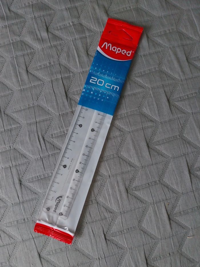 Double décimètre de 20 cm en platique - photo numéro 2