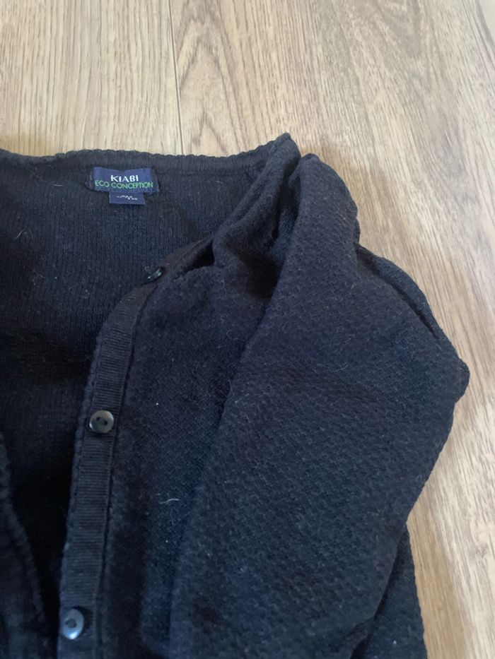 Gillet en maille kiabi 9 mois noir - photo numéro 2