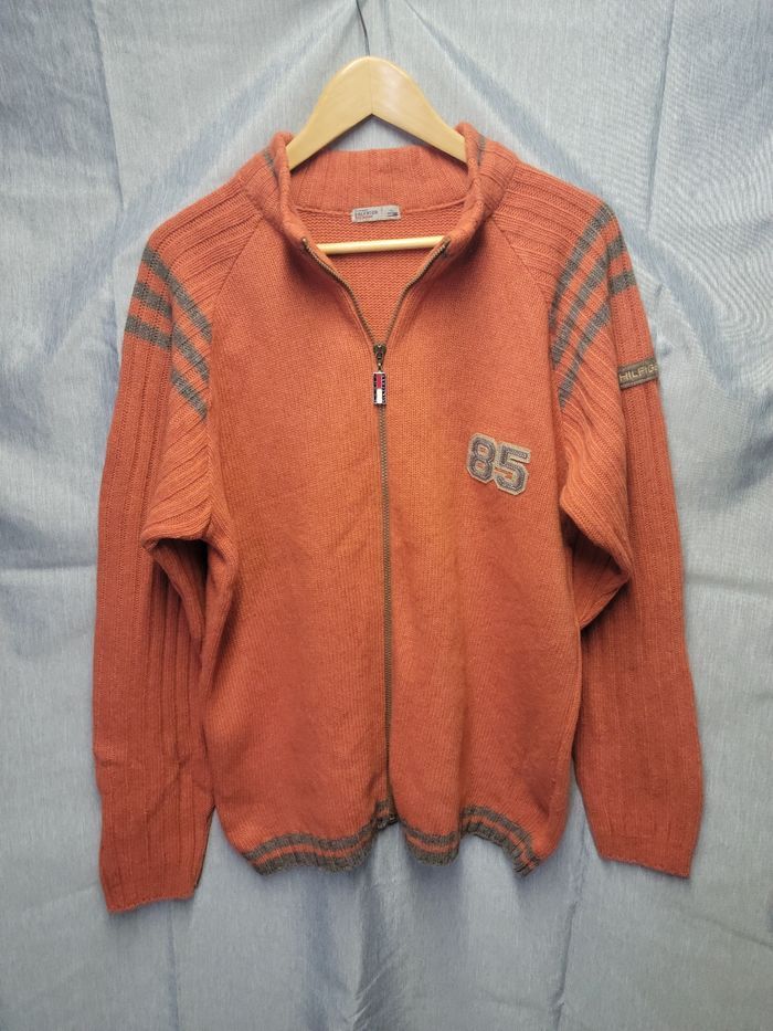 Pull / sweat zippé Tommy Hilfiger Denim laine – XL – vintage - photo numéro 1