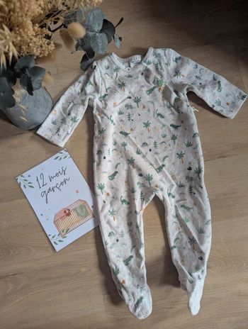 Pyjama velours Tape à l'oeil 12 mois