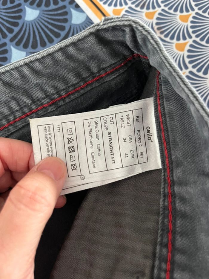 Jean homme gris marque célio taille 44 - photo numéro 5