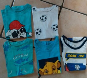 Lot tee shirt manches courtes