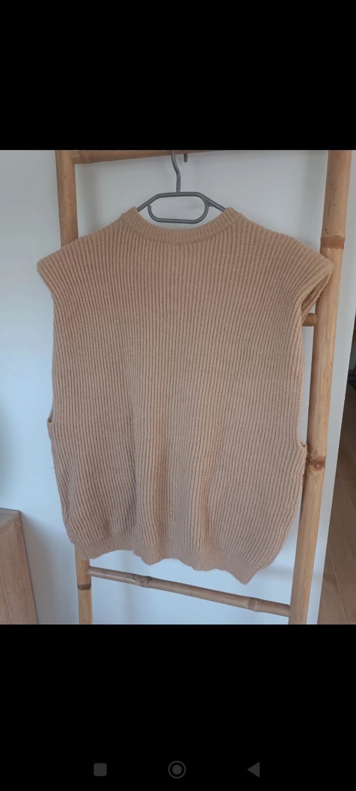Pull sans manches beige - photo numéro 4