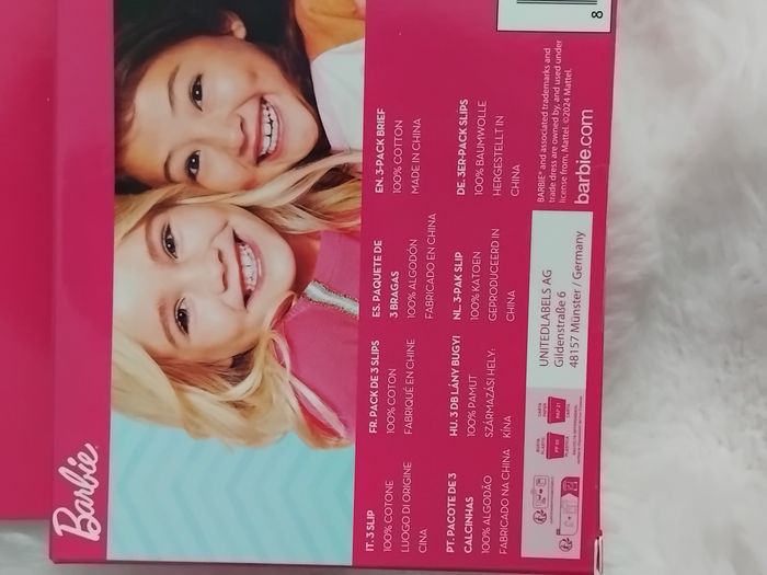 Lot 3 slips ,culottes Barbie, neuf, 6/8 ans - photo numéro 6