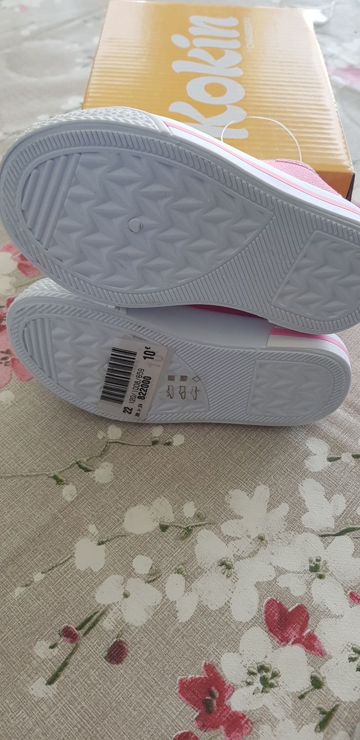 Tennis converse Gemo rose T.22 - photo numéro 2