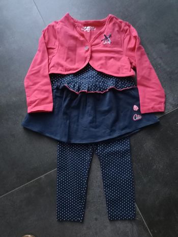 Ensemble robe + leggings + cache-coeur T81