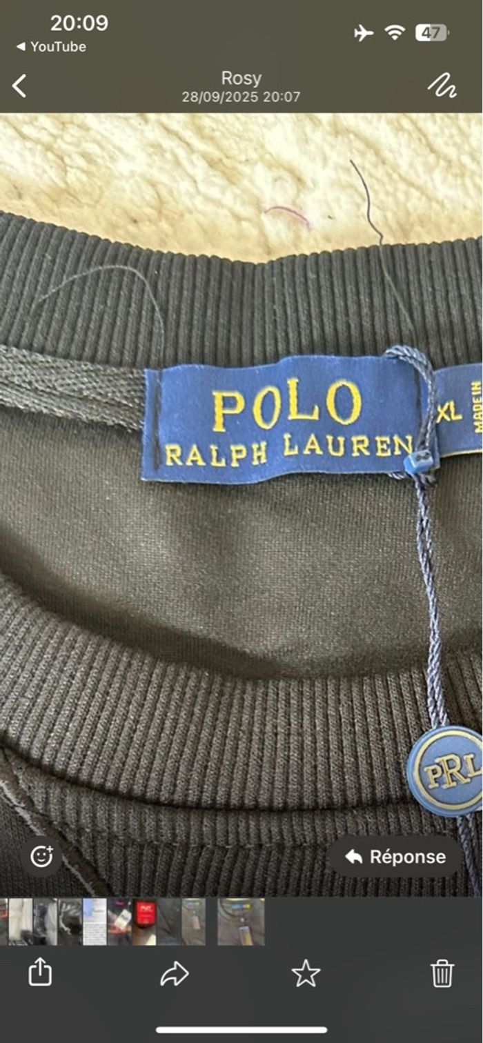 Pull Ralph Lauren noir taille XL - photo numéro 3