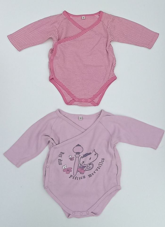 Lot de 2 bodies, chat, 6 mois