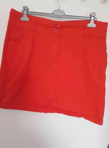 Jupe rouge  coton  taille  46