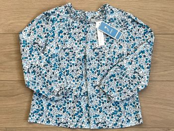 Blouse en Liberty Wiltshire bleu Jacadi T-5 ans