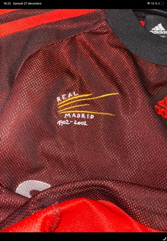 Maillot collector centenaire Real Madrid casillas Gk 5 Adidas 2002 football 16 ans/M adulte - photo numéro 5