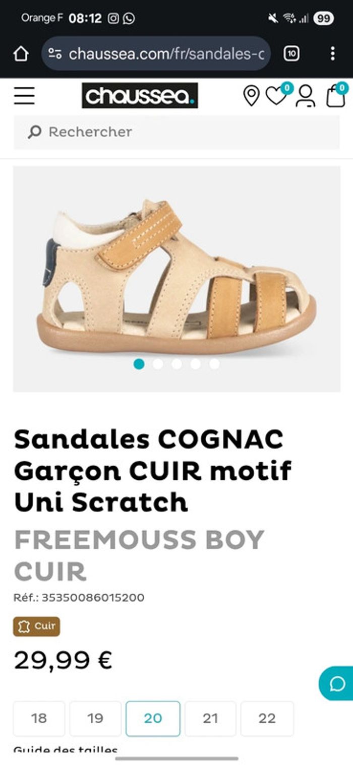 Chaussures sandales taille 20 - photo numéro 4