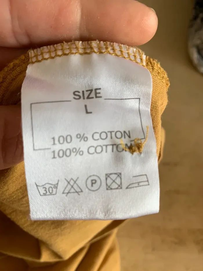👕 Haut homme manches longues jaune – Planète – Taille L - photo numéro 5