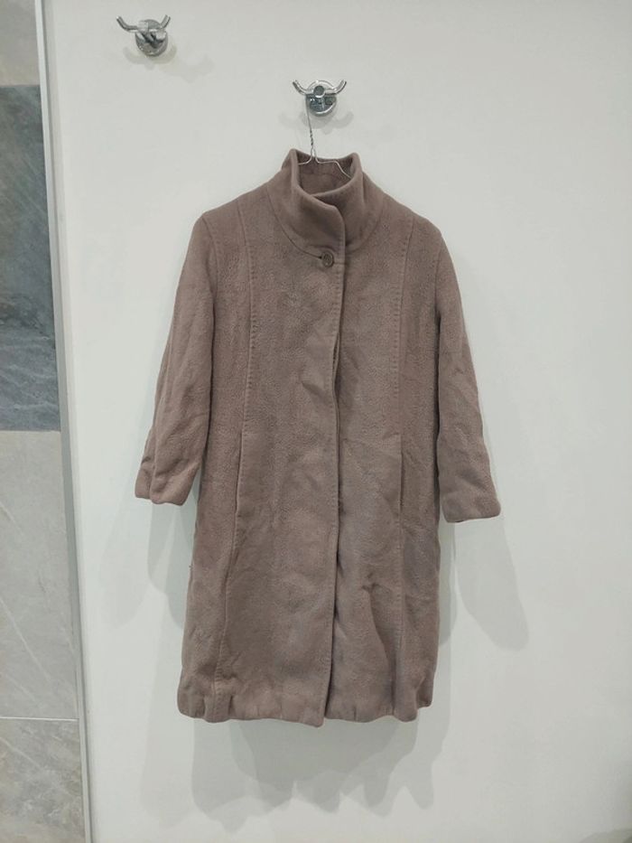 Manteau long femme beige un jour ailleurs t38