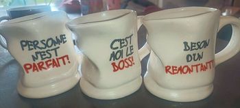 Lot de 3 mug déformé