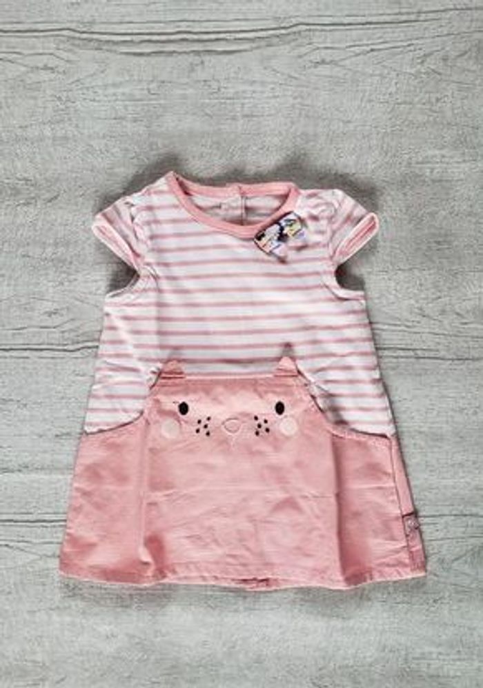 Robe Sergent major 6 mois blanche et rose