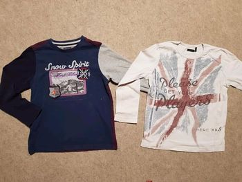 Lot de 2 tee shirts manches longues garçon 5ans ikks chicco