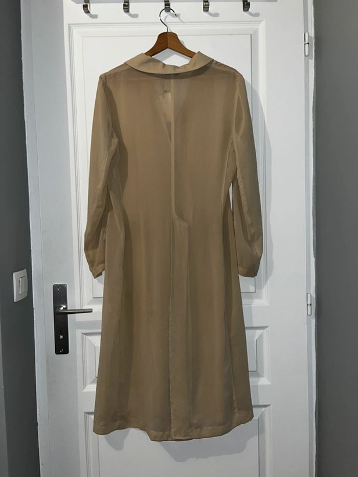 Veste longue beige, taille L - photo numéro 4