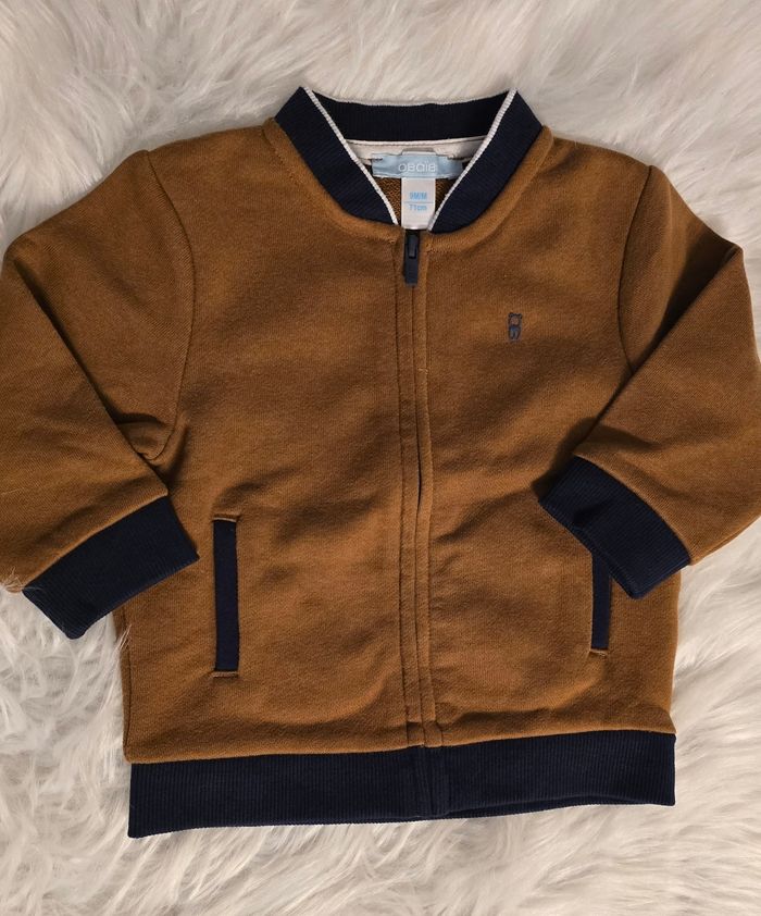 (Neufs non portés) 😍🥰💙 sweat zippé molleton et teeshirt ml 9 mois garçon 💙🥰😍 - photo numéro 2