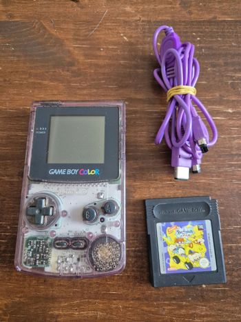 Console Nintendo gameboy color transparente et jeu