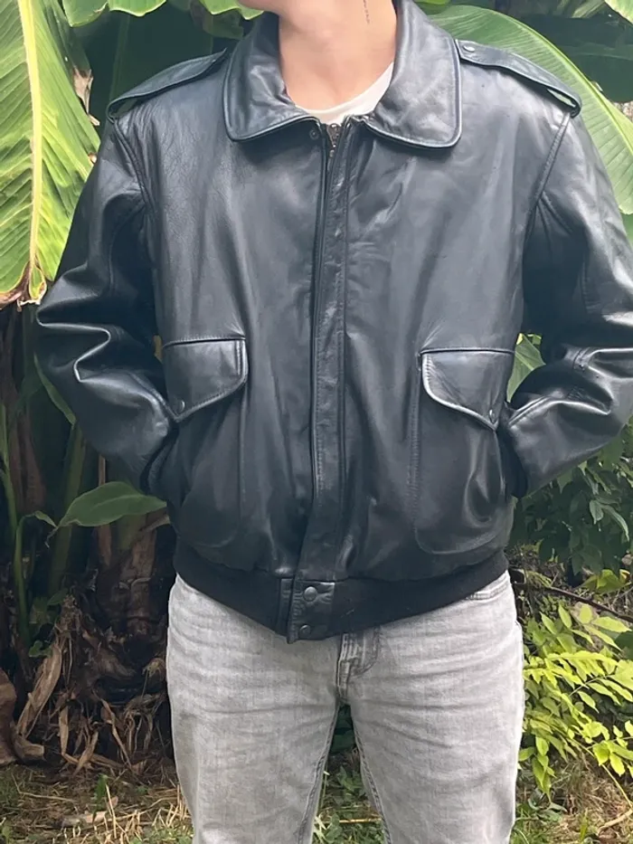 Blouson cuir Todzi vintage taille 0 doublure intérieur made in France 🇫🇷