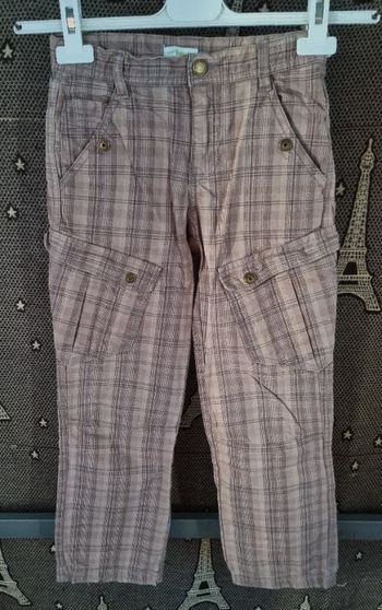Pantalon à carreaux multiples poches 9ans