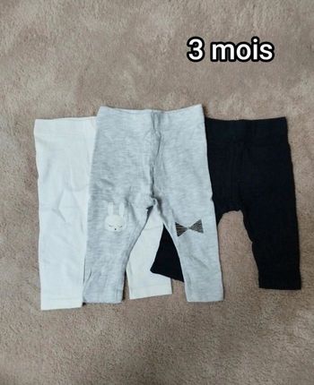 Lot 3 leggings 3 mois