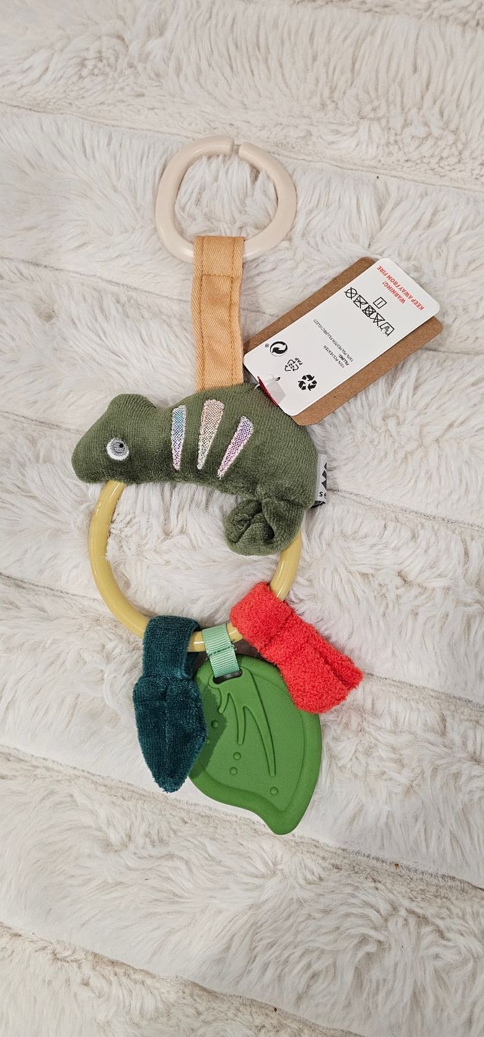 Hochet avec anneau de dentition Caméléon Sebra Neuf - photo numéro 6