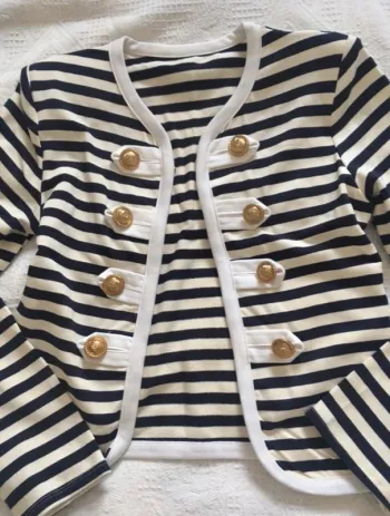Veste marinière à épaulettes
