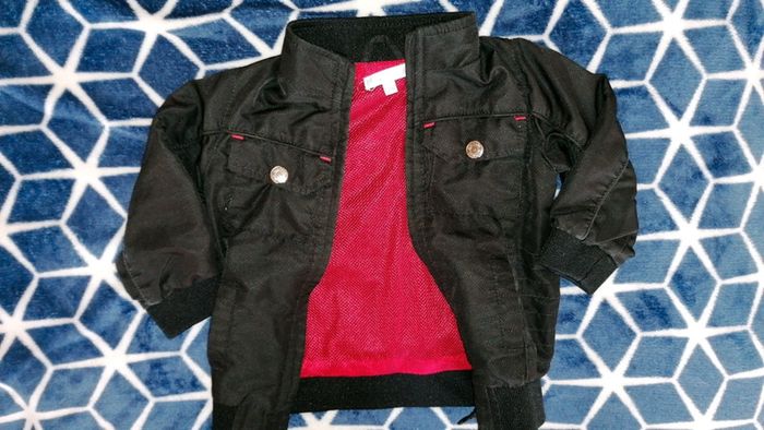 Blouson léger noir garçon 12 mois - photo numéro 2