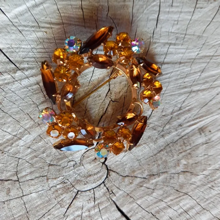 Broche art déco ronde - photo numéro 2