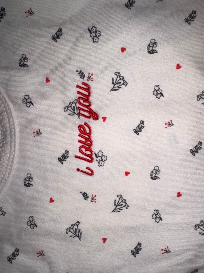 Pyjama coton - fleuries et beige - fille - Kiabi - 6 mois - excellent état - photo numéro 4