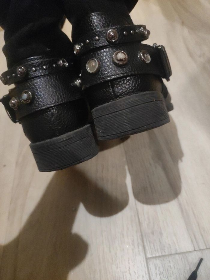 Bottines simili cuir état satisfaisant 35 - photo numéro 3