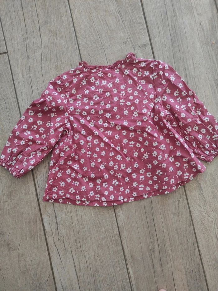 Ensemble pantalon et blouse, bordeaux. 12 mois. Neuf - photo numéro 8