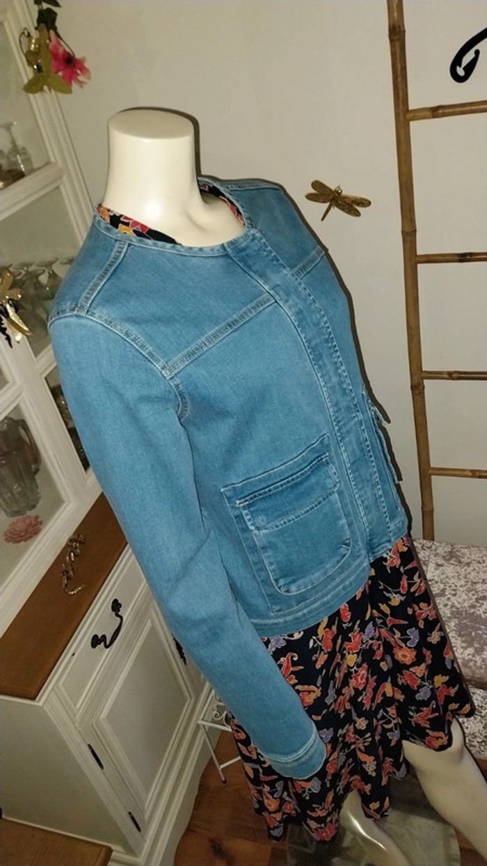 Veste/ blouson en jean/ denim original Promod état neuf Taille 38 - photo numéro 5