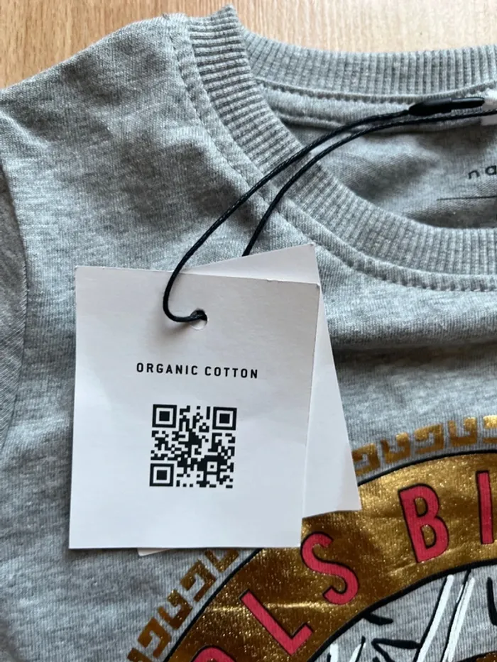 T-shirt filleName It, /6ans/ gris et doré /neuf avec étiquette - photo numéro 4