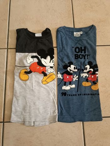 Lot de 2 tee shirts manches longues Mickey 5 ans