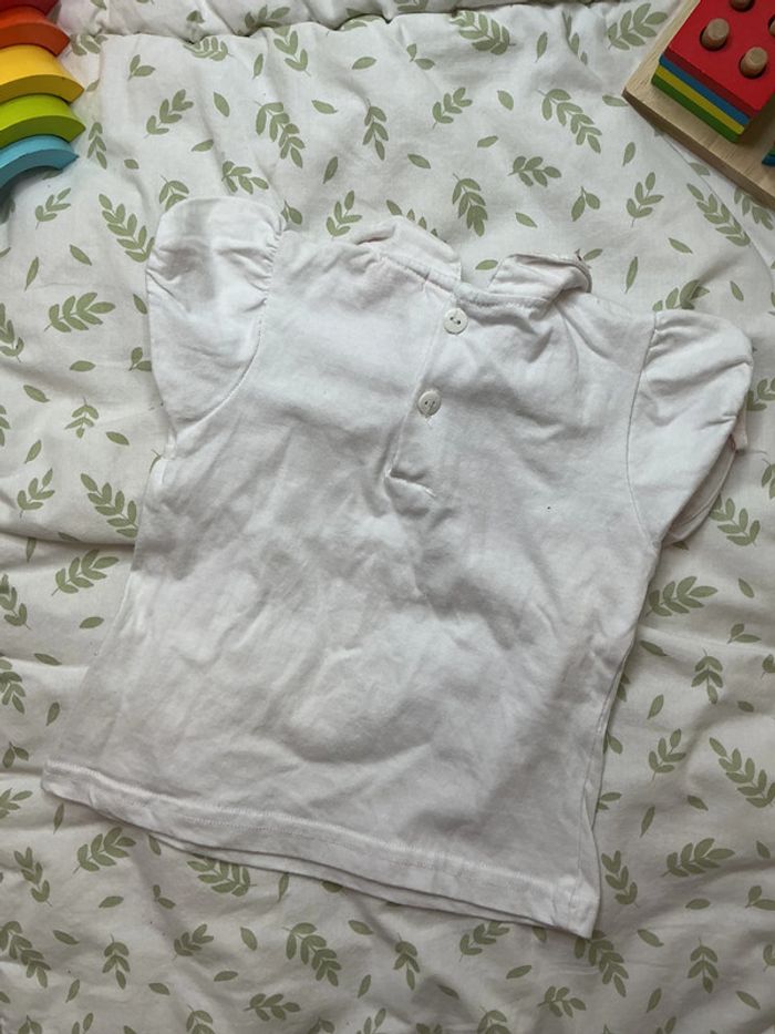 teeshirt manches courtes col polo blanc 23 mois tom et kiddy - photo numéro 5