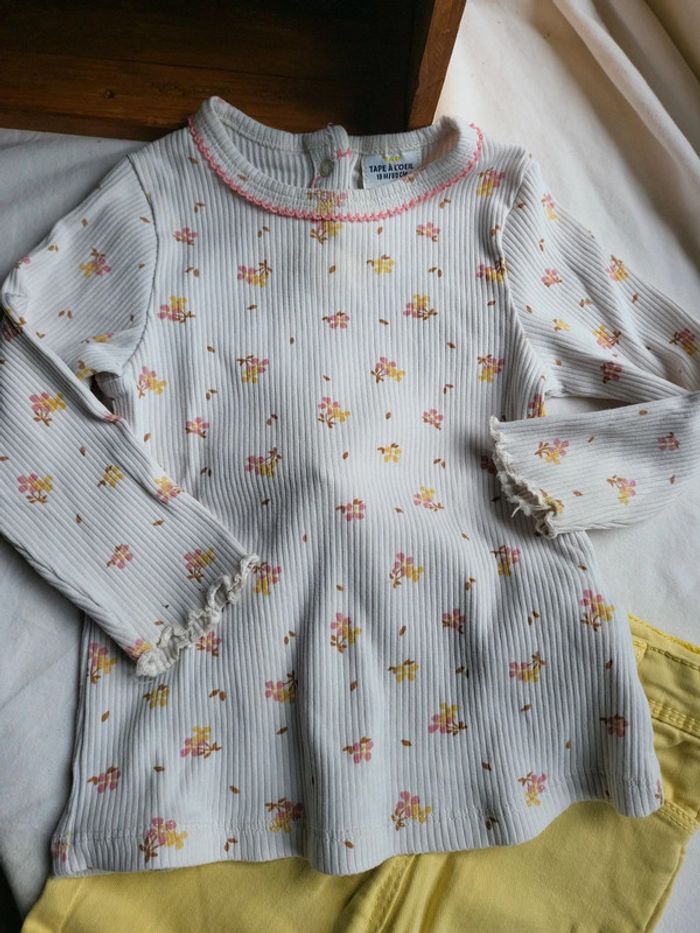 Ensemble gai fleuri 18 mois - photo numéro 4
