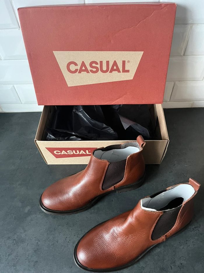Bottines femmes cuir neuve chelsea - photo numéro 4