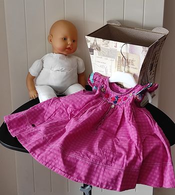🩷 Jolie robe à carreaux bébé fille 6 mois 🩷