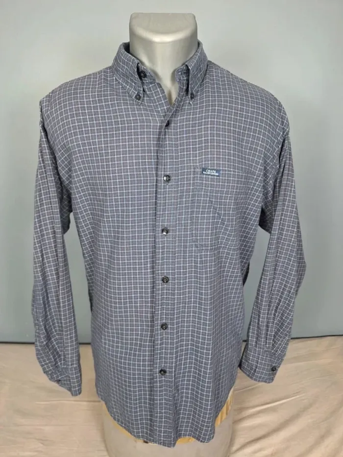 Chemise manches longues chaps by ralph lauren homme a carreaux - taille M / brodé (498)
